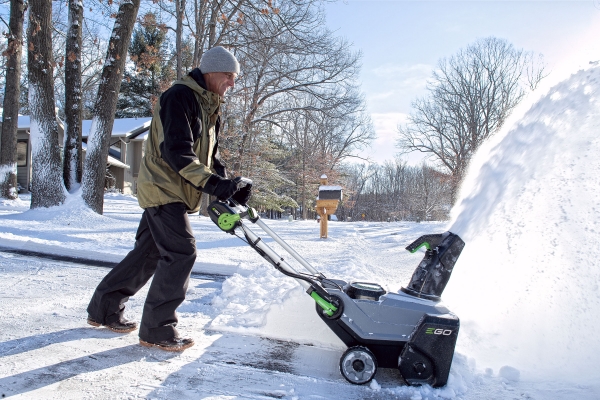 Power+ Snow Blower in use Power+ Snow Blower in use